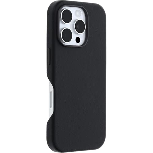 Image of OtterBox iPhone 16 Pro Symmetry Series Cactus Leather for MagSafe - Noir Ash Black - Ultra-Thin, Sleek iPhone Case, Premium iPhone Case, MagSafe Compatible