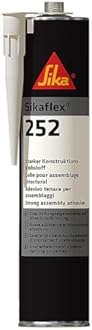 Sika – Sikaflex 252 Professional Elastic Adhesive for Vehicle Assembly Bonding – Moisture-Curing – Paintable – White – 300ml