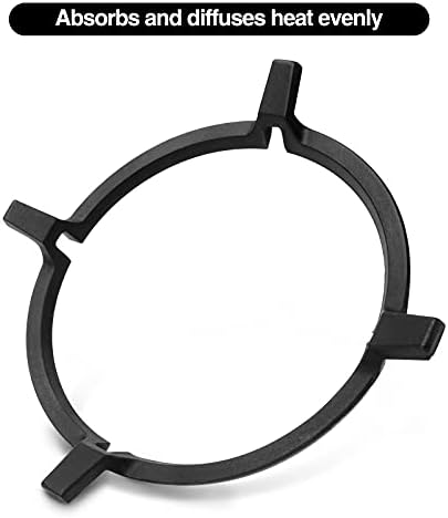 Cast Iron Wok Support Ring, Universal Non Slip Heighten Wok Rack, Pan Holder for Kitchen Samsung, GE, Whirlpool, Kitchen Aid Etc Gas Stove Rack Accessories(6.1 inch Inner Diameter)