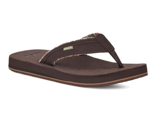 Image of Sanuk Mens Ziggy ST | Flip Flops for Men | Mens Sandals | Beach Sandals | Water Friendly & Lightweight | Comfort Footbed