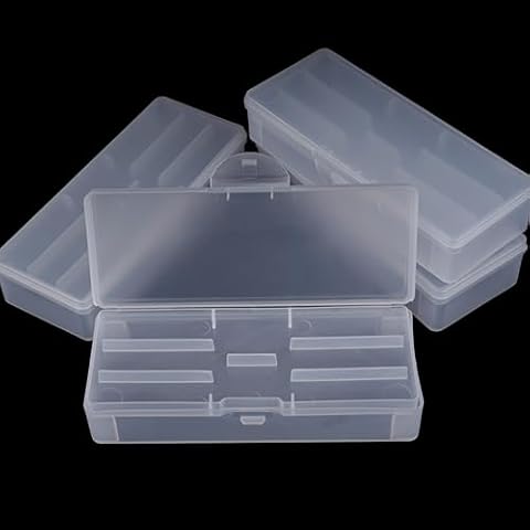 Lokyango 4 Pieces Double-Layer Plastic Storage Personal Box for Nail, Nail Implement Storage Box Organizer Case Manicure Tool Box for Nail Pedicure Supply Tools (B-clear) Cover