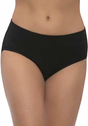 Felina Womens 5 Pack Pima Cotton Wide Waistband Hipster2