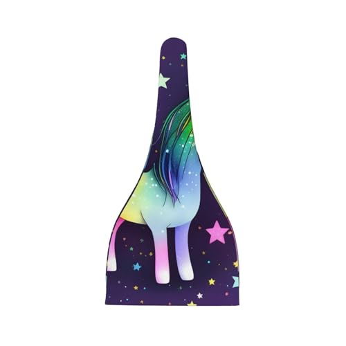 Newborn Baby Hat, One-Horse Star Print Soft Top Knot Beanie Cap, Cute Baby Headwear for 0-6 Months Black2