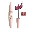 Mascara Bordeaux Volume et Longueur, Mascara Couleur Extension de Cils Effet Volume, Waterproof, Longue Tenue, Définition Précise, Mascara Thick Long avec Mascara Effet Faux Cils, Maquillage Femmes-04