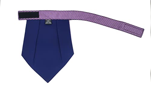 Image of formal cravat set for men with pocket square Men's Cravat Necktie, Self Design Microfiber Dark Multi color Free Size