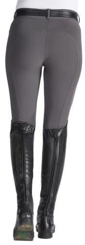 Dover Saddlery Riding Sport Women's Equestrian Essential Knee-Patch Breech - Charcoal - 34