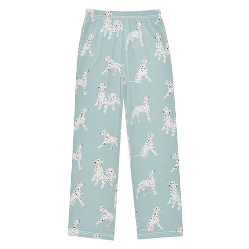 Boys' Pants Spotted White Black Dogs Long Bottoms Jogger Pants Elastic Waist Trousers with Pockets S-XL