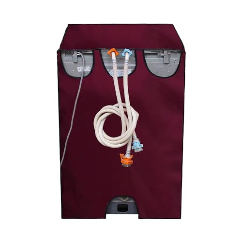 Image of Wings Star Front Load Washing Machine Cover Suitable for Bosch 6.5 kg, 7 kg, 7.5 kg, 8 kg, 8.5 kg, 9 kg. (63X63X81 CMS, Maroon)