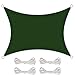 FANGJIE Toldo Vela Rectangular 2.5x7m 95% de Protección UV Toldo Rectangular con Cuerda Libre para Patio, Exteriores, Jardín, Verde