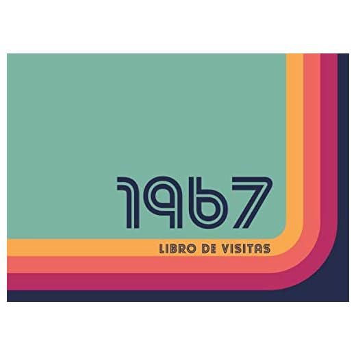 1967 Libros de Visitas: Libro de visitas para fiestas de cumpleaños de estilo retro para que la familia y los amigos inserten saludos y mensajes | 100 páginas | Vol 2