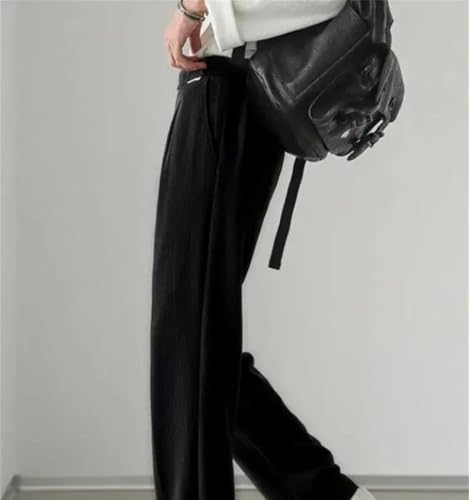 Men Work Slim Fit Straight Formal Suit Trousers Wide Leg Office Business Wrinkle Free Dress Pants4