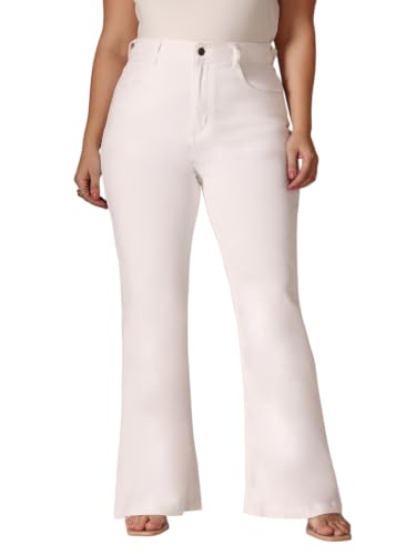 Image of Miss Chase A+ Women's Wide-Leg Mid Rise Regular Length Blast Effect Denim Jeans