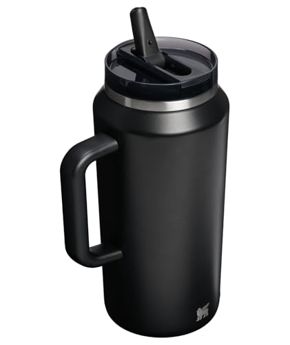 Image of STANLEY Quencher ProTour Flip Straw Tumbler with Leakproof Lid 64 oz | Built-In Straw & Handle | Cupholder Compatible for Travel | Insulated Stainless Steel Cup | BPA-Free | Black 2.0