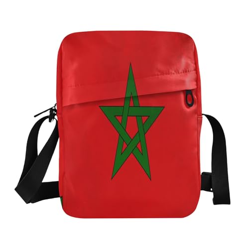 Morocco Flag Moroccan National Red cute messenger bag mens shoulder bags crossbody Women's Purses Adjustable Strap for Outdoor Daily business