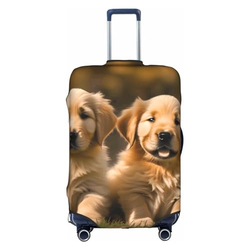 Housse pour bagage motif chiots pour repérer sa valise blanche à l'aéroport