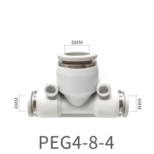 Conector en T reductor de tubo de 4mm a 12mm para sistemas de aire 2