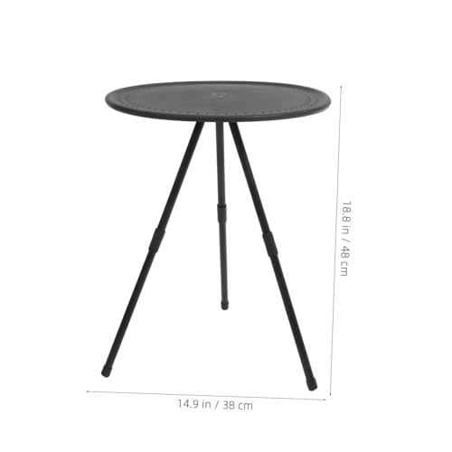Table pliante ronde de camping en acier carbone premium