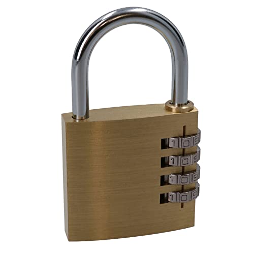 Cadenas à combinaison sans clé en laiton de 50 mm avec code programmable à 4 chiffres - 3