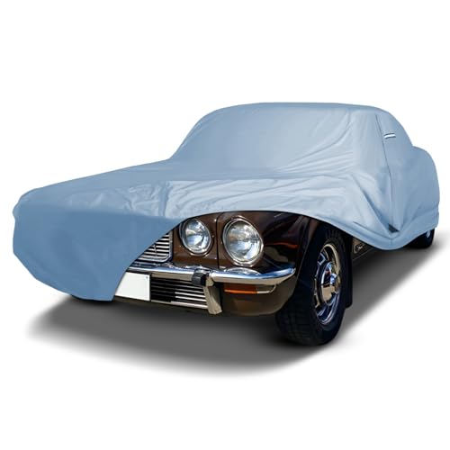 Image of iCarCover Premium Car Cover for 1975-1978 Jaguar XJC Heavy Duty Waterproof All-Weather Automobiles Custom Fit Indoor Outdoor UV Snow Protection Covers with Straps and Bag