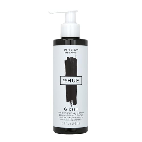 dpHUE Gloss+ Dark Brown - Boosts Fading & Faded Hair Color - 8-12 Applications per Bottle - Lasts Up to 8 Washes