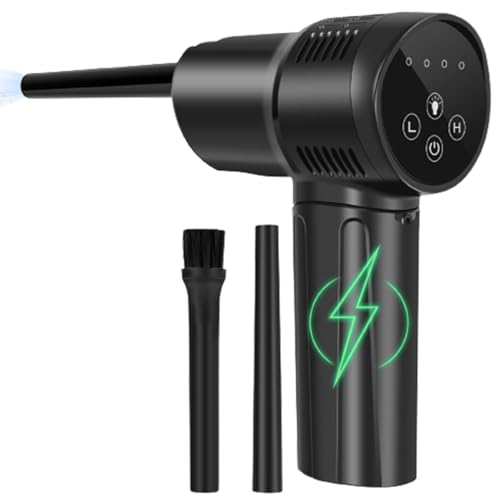 強力なエアダスター クリーニング用 圧縮空気ブロワー コンピューター/ノートパソコンカメラ用 USB充電式 ポータブル USB圧縮空気ブロワー ネジ穴を減らす