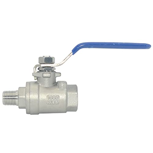 DAN SPEED Full Port Ball Valve Male x Female S304 Stainless Steel Heavy Duty for Water, Oil, and Gas,1000WOG (1/4inch) - Thumbnail 2