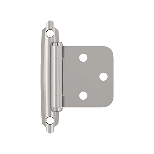 Image of Amerock 1 Pair Variable Overlay Polished Chrome Self-Closing Cabinet Hinge