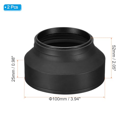 Capuchón para lente de cámara PATIKIL de 67 mm, 2 unidades, protector plegable de goma anti-reflejo que bloquea la luz solar excesiva y mejora la fotografía con cámaras Nikon, Fujifilm, Pentax y Leica miniatura 2