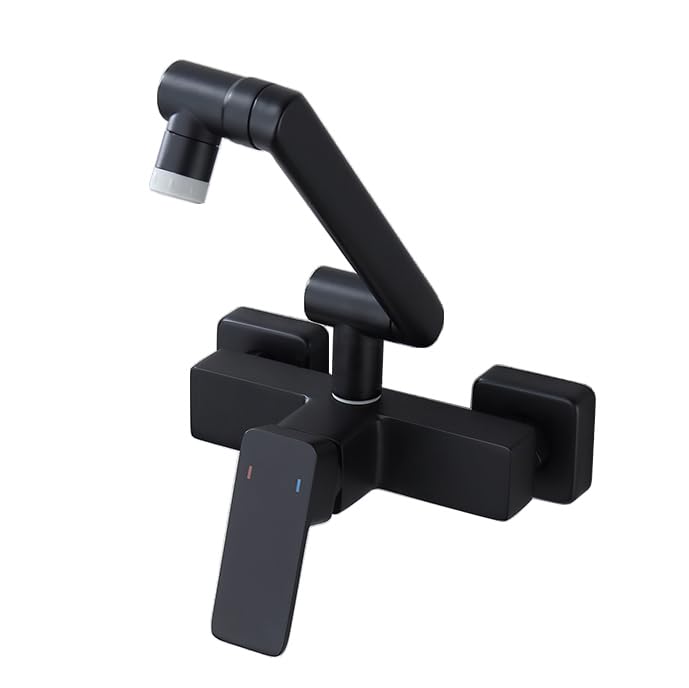 Grifo de cocina de pared negro para renovar tu hogar con estilo y confort