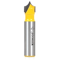 YONICO Groove Point Cutting Roundover Router Bit 5/32-Inch Radius