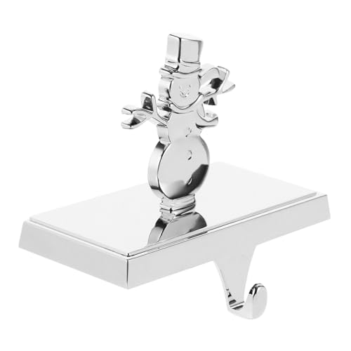 SKISUNO Christmas Stocking Holder Hook Base Unique Snowman Design Heavy Duty Xmas Mantel Hanger for All Stocking for Holiday Decor and Parties