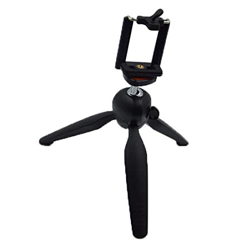 Image of Mshine 360 Degree Mini Tripod Stand for Mobile Phones, DSLR and Action Cameras, Portable Adjusatable Phone Mount Holder for Vlogging, YouTube Videos (Pack of 1) Black