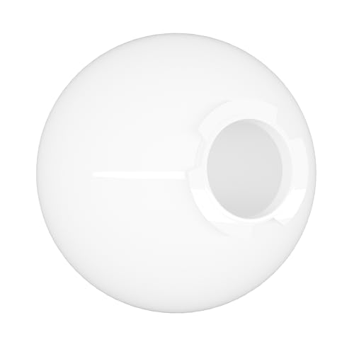 Image of KASTLITE 12 inch White Acrylic Lamp Post Globe, 4-5 /8 inch Twist Lock Neck, USA | Street Light Cover Replacement - Outdoor Lighting Diffuser for Yard - Weatherproof, UV & Impact Resistant - Plastic Not Glass