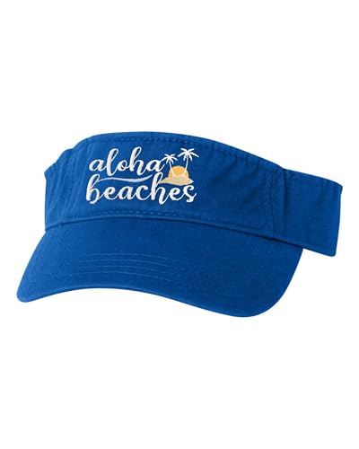 One Size Royal Visor Aloha Beaches Embroidered Visor Dad Hat