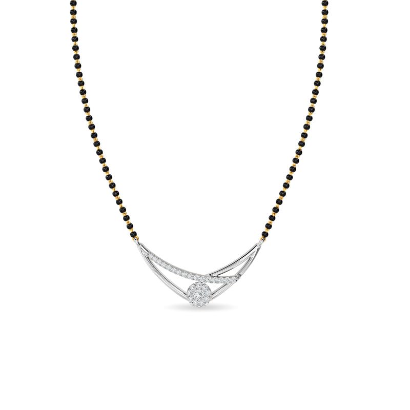 Image of KISNA JEWELS 14KT|18KT BIS Hallmark Pure Gold and Diamond Mangalsutra For Women