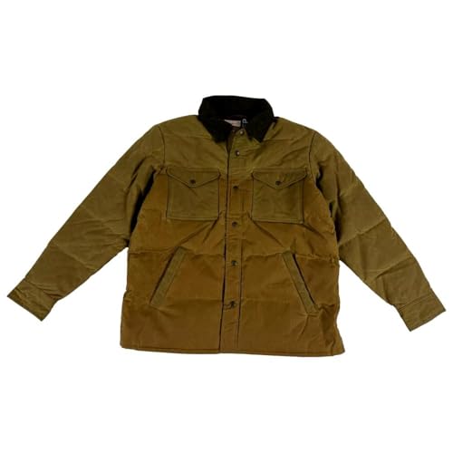 Filson Men's Down Jac-Shirt, Dark Tan (US, Alpha, Large, Regular, Regular, Dark Tan)