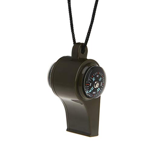 Brújula con termómetro y cordón para camping miniatura 4