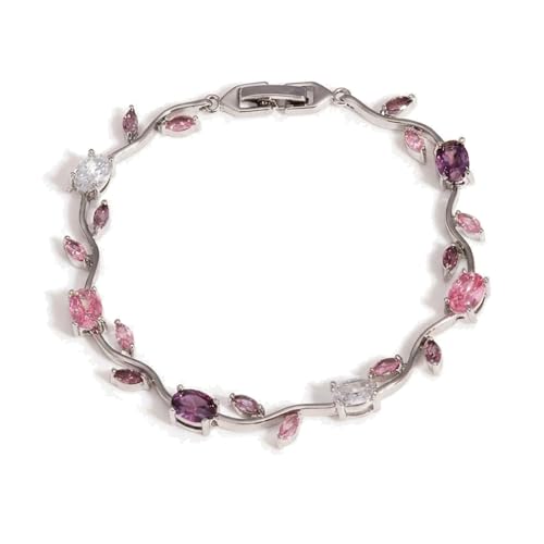 Image of Shining Diva Fashion Tulip Bracelet for Women, Floral Crystal, Anti Tarnish Jewellery Stylish Bracelet Gifts for Girls