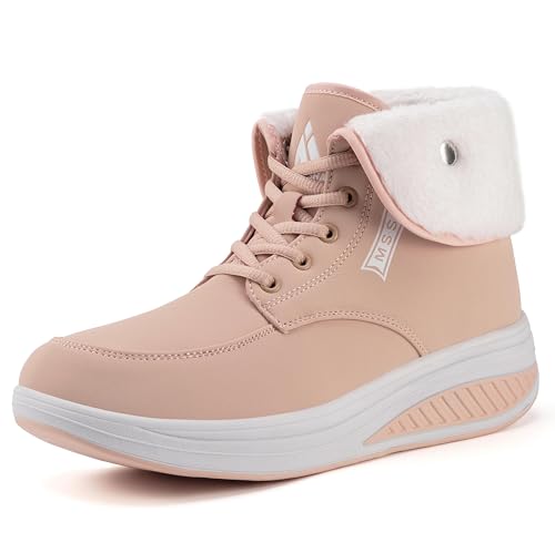Mishansha Impermeable Botas de Nieve Mujer Botines Invierno Antideslizante Zapatos Trekking Cálido Outdoor 37 EU