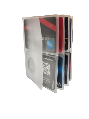 LB LEATHERBOSS Set of 2 - Replacement Plastic Insert for Hipster Wallets, Card or Picture Insert 2 High Stacked Up, Plastic, 3.75 X 4.63