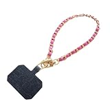 [キーズ] スマホ ハンド ストラップ チェーン ピンク／ゴールド スマホアクセサリー スマホハンド アクセサリー 紐 手首 スマホストラップ 携帯ストラップ リスト ストラップ スマホ ミニマルバッグパック (KST005-PI)