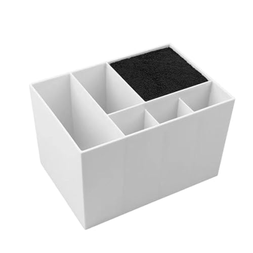 Rangement ciseaux coiffure acrylique blanc organisateur Harilla 6 grilles
