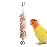 Kauspielzeug für Papageien, Kauspielzeug für Vögel | Naturholz-Rattan-Ball
