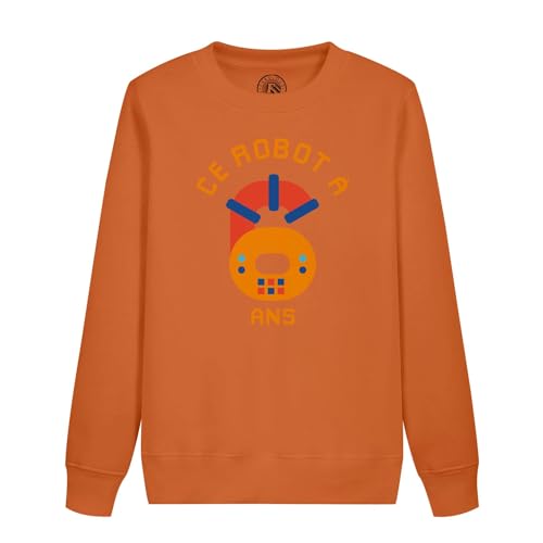 Sweatshirt enfant ce robot à 6 ans idéal pour la récréation et l'école