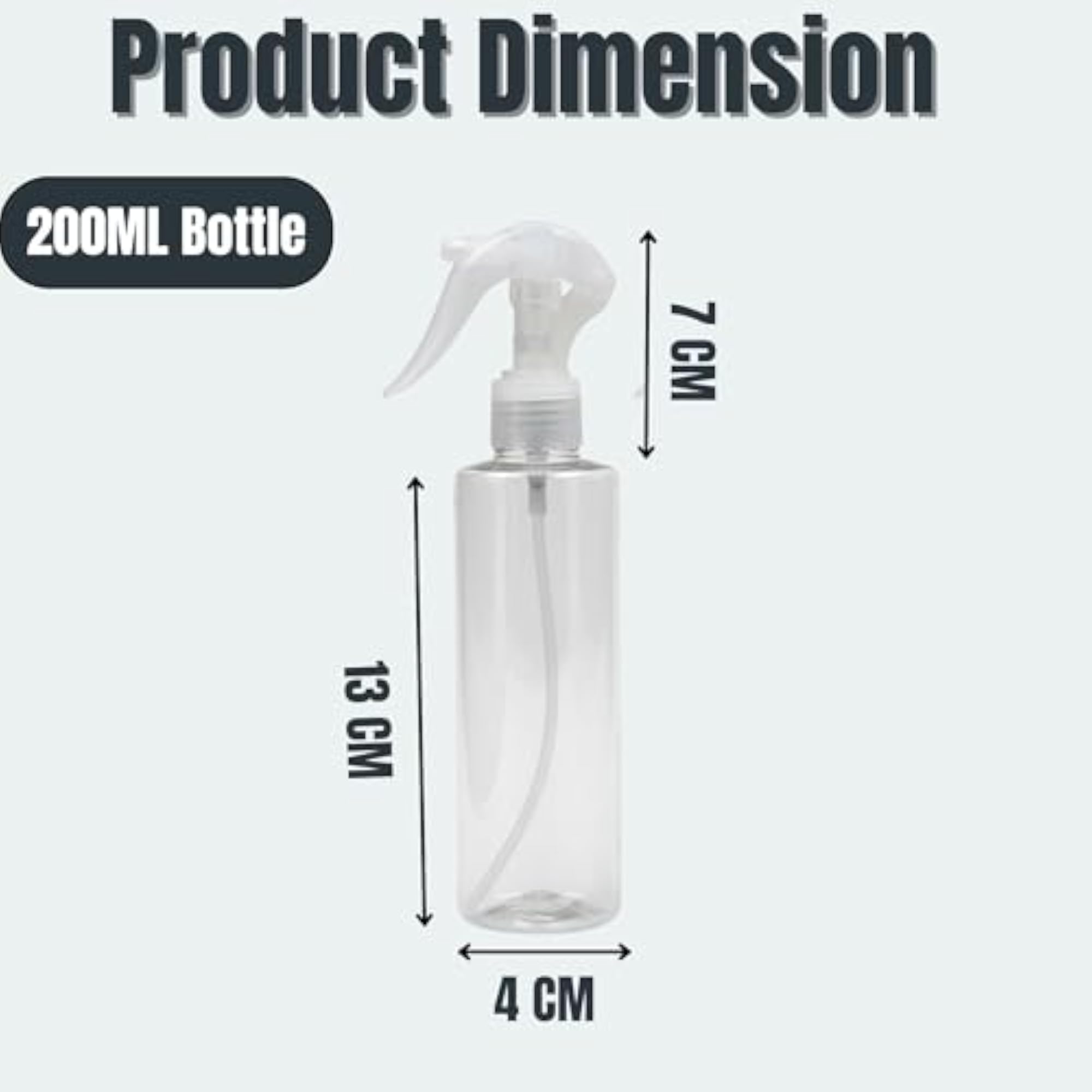 200ml Empty Mist Trigger Spray Bottle, Refillable