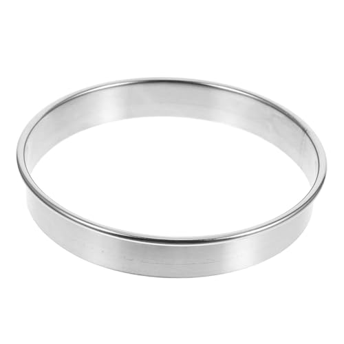 SUPVOX Reusable Stainless Steel Pizza Topping Ring Baking Accessory for Even Ingredient Spread and for Gatherings and Parties