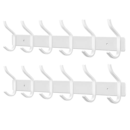 Devesanter Kleiderhaken 2-tlg - 6 Haken Wandgarderobe Pistolengrau