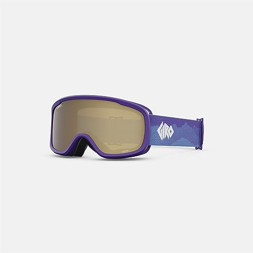 Giro Buster Kids Ski Goggles - Snowboard Goggles for Youth, Boys & Girls - Purple Linticular Strap with Amber Rose Lens