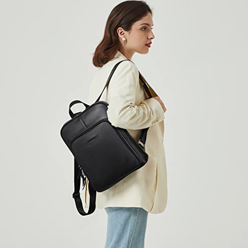 Image of BOSTANTEN Genuine Leather Backpack Purse Casual College Travel Bags for Women