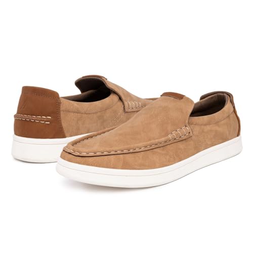 Image of Nautica Men's Slip-On Loafers Casual Moc Toe Sneakers Boat Shoes Slipper for Men - Lightweight & Comfortable - Derwin